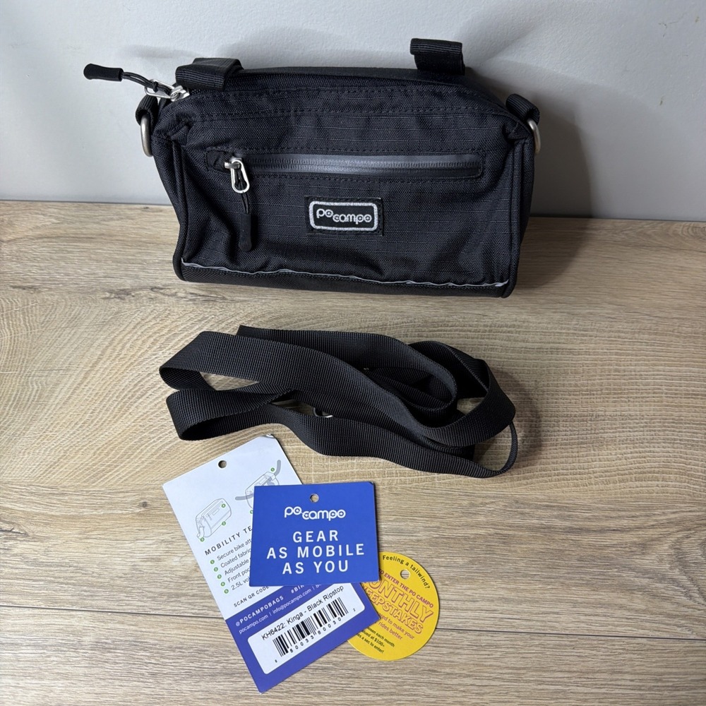 Po Campo‎ Kinga Bike Bag Tech Pouch Black Ripstop Cycling Commuter Utility